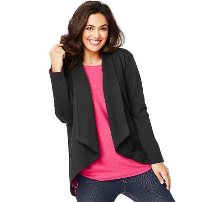 Just My Size OJ312 JMS French Terry Flyaway Cardigan, Black - 4XL ...