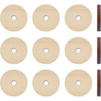12pcs Natural Round Wooden Disc Beads 3x0.4Inch Unfinished Beech Boards for Craft Blank Signs for Wooden Wheels Artist Painting Hanger Sign DIY Crafts Projects (0.5in Hole)