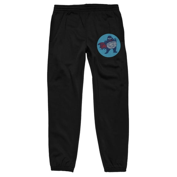 Captain Underpants Mighty Tighty Whities Men's Black Jogger Pants-Medium