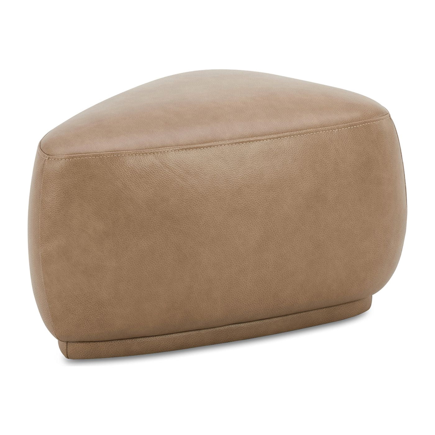 Pebble 26" Rounded Triangle Cocktail Ottoman Tuscan Tan Brown