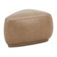 thumbnail image 4 of Tan & Brown Leather Cocktail Ottoman, 26.4" Rounded Triangle Footrest with Plywood Frame, 19.3"W X 15.8"H Five, 4 of 4