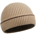 thumbnail image 2 of YooGuoGuo Trawler Beanie Watch Hat Roll-up Edge Skullcap Warm Knitted Ribbed Cuffed Skull Hat Cap Unisex Outdoor Plain Knit Hats, 2 of 6