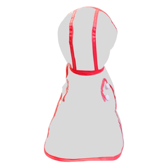Imperméable Transparent Bord Orange Imperméable pour Chien Printemps et Été Peluche Petit Chien