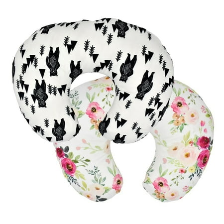 

Qufokar Full Body Bib Baby Bonnet 12-18 Months Baby Floral Cover feeding Case Nursings Cover Slipcover 2 Pack