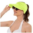 thumbnail image 4 of Sun Visor Hats for Women Beach Hat Packable Wide Brim with Ponytail Hole Summer Sunhat for Sports Vent Hats for Men Solar Fan Lightweight Visors for Women Mens Hats Summer Raffia Tote Sports, 4 of 5