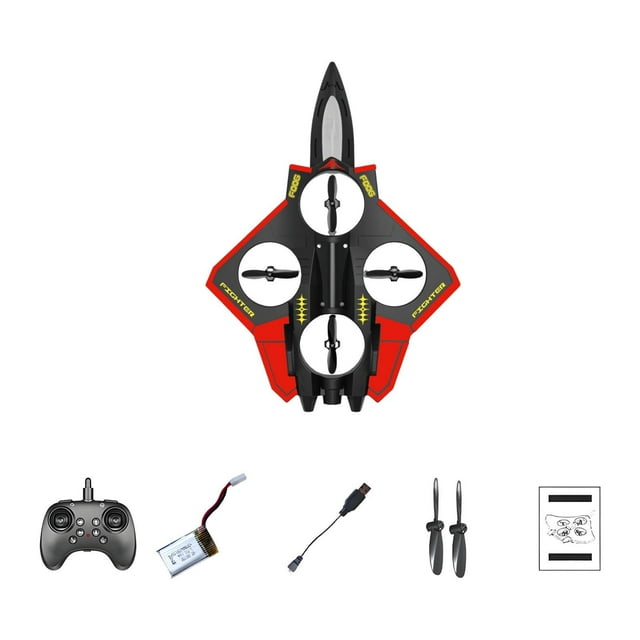 Avión teledirigido ligero con giro de 360 degree, planeador de afición rojo