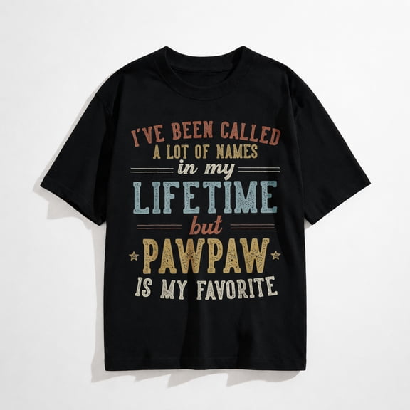 Men's Pawpaw Graphic T-Shirt, Pawpaw Is My Favorite Name Casual Short Sleeve Tee