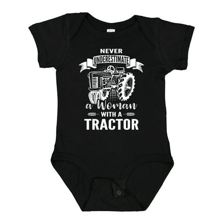 

Inktastic Tractor Woman Girls Baby Bodysuit