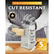2 Pairs Evridwear Cut Resistant Gloves with Silicone Grip Dots ( Gray+Gray,S)