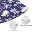 thumbnail image 3 of Yiaed Skull flower white blue Print Brushed Microfiber Envelope Pillowcases, Standard,Envelope Closure Pillow Cases(No pillow core)-16"x24", 3 of 6
