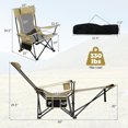 thumbnail image 3 of Gymax 2PCS Camping Lounge Chair w/Detachable Footrest & 4-position Backrest Bag, 3 of 10