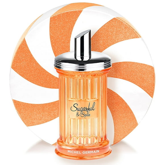 Michel Germain Sugarful & Spice Eau de Parfum Spray Women's Fragrance, Top Notes of Sparkling Blood Orange, Pink Peony, Flirty & Playful Gift for Her, 3.4 Fl Oz