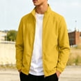 thumbnail image 3 of HAOTAGS Teen Boys Outdoor Jacket（12-19) Long-Sleeve Casual Lightweight Hoodless Sporty Windbreaker Yellow Size 14, 3 of 9
