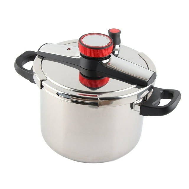 Autocuiseur en Acier Inoxydable, Autocuiseur de Cuisine Familial Grand Autocuiseur Multifonctionnel Antidéflagrant Autocuiseur Cuisson Plus Rapide et Libération de Pression