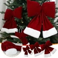 thumbnail image 4 of DefiDgd Christmas Bow Decorations,Velvet Flocked Bows,Xmas Ribbon Bow Ornaments for Home Christmas Tree Wreath Garland Party Decoration Gift Wrapping(Large), 4 of 4