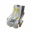 thumbnail image 4 of Wording Soft Flannel Fleece Throw Blanket, Morning Sunshine Hand-Drawn Calligraphy with Sunrise Sketch, Cozy Plush for Indoor and Outdoor Use, 70" x 90", Black Yellow and White, by Ambesonne, 4 of 6