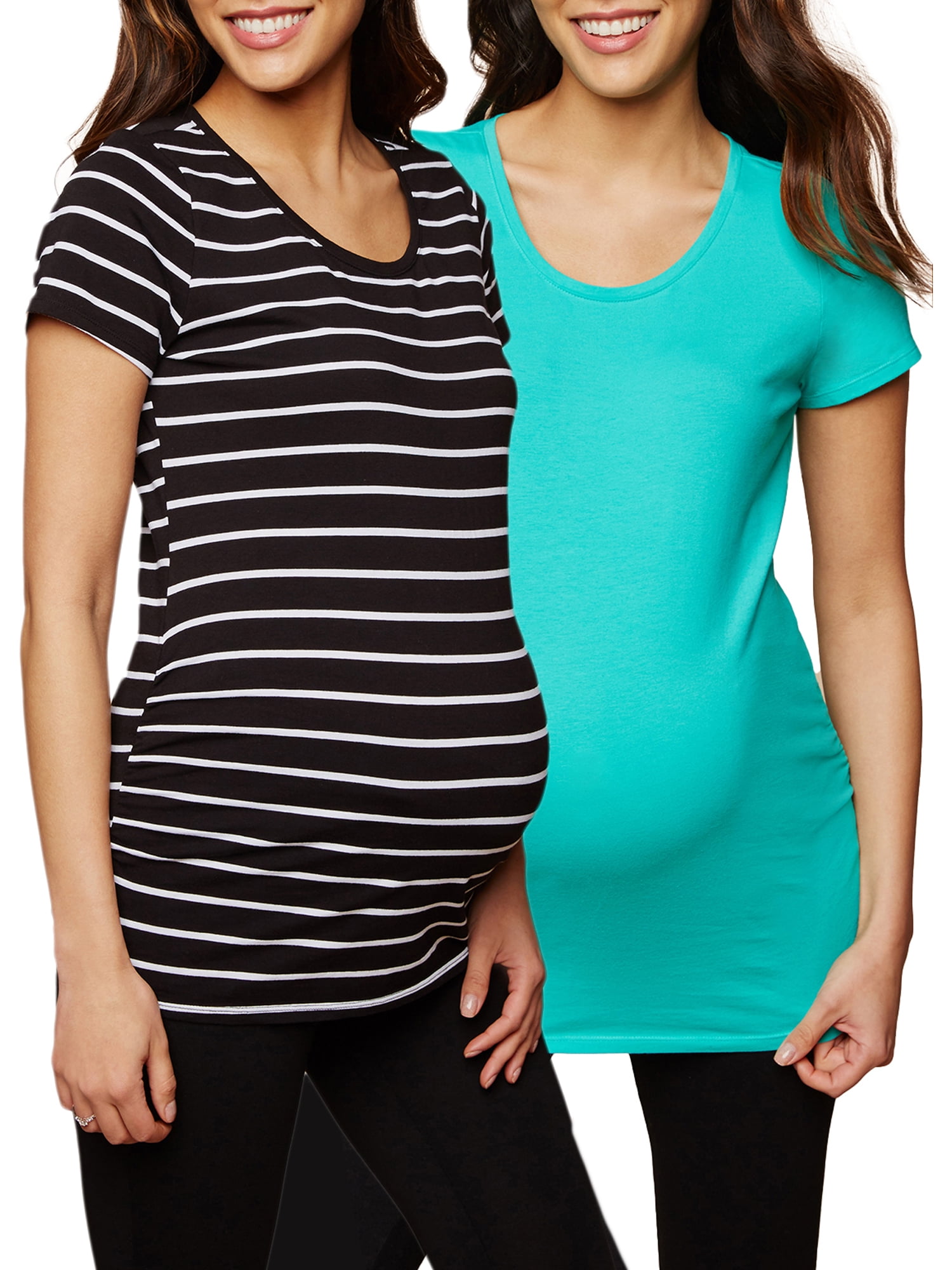 Motherhood Maternity 2pk Scoopneck Side Ruched Tshirts