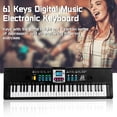 thumbnail image 3 of 61 Keys Electronic Piano Digital Music Electronic Keyboard Musical Instrument Gift with Microphone for Kids Beginners, 3 of 5