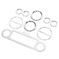 thumbnail image 2 of 9pcs Motorcycle Instrument Speaker Trim Cover Set Fits for Touring Trike Models 1996-2013Silver, 2 of 5