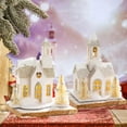 thumbnail image 4 of ELEVENTIME Clearance Sale Christmas Village Houses with Led Lighted, Cardboard Christmas House White Christmas House Christmas Village Sets for Desktop Ornaments Landscape Decor, 4 of 8
