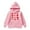00-Pink1040, variant on Oiyii Toddler Girls Graphic Hoodie Long Sleeve Printed Casual Hooded Sweatshirt With Pocket Classic Pullover Top,White