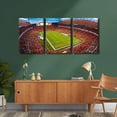 thumbnail image 4 of 3 Panel Denver Canvas Wall Art American Soccer Prints Sports Artwork Wall Decor Stadium Picture Canvas Art for Bedroom Living Room Broncos Stadium Paintings Posters Framed Ready to Hang (42"Wx20"H), 4 of 5