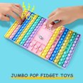 thumbnail image 3 of Juguete Fidget de juego pop de gran tamaño, tablero de ajedrez de arcoíris con burbujas de silicona, juguetes sensoriales con sonido de empuje y estallido para padres e hijos, estr, 3 of 5