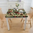 thumbnail image 3 of BANET Red Black Plaid and Bordered Christmas Tablecloth Waterproof Table Cloth in Washable Polyester Tableclothes, Cottage Check Bordered Winter Holiday Print Table Cover, 3 of 7
