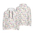 thumbnail image 6 of Bingfone Summer Floral Men's Drawstring Hoodie Long Sleeve Pocket Sweatshirts-4X-Large, 6 of 6