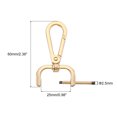 thumbnail image 2 of Uxcell 4Pack Swivel Clasps, 1" D Ring Detachable Snap Hook with Screwdriver, Gold, 2 of 6