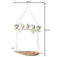thumbnail image 3 of Perched Birds Ivory Hanging Feeder, 3 of 4