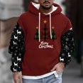 thumbnail image 1 of Sudadera con capucha para hombre, estilo casual, con cuello redondo, estampado, manga larga, blusa de poliéster, 1 of 5