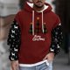 thumbnail image 1 of Sudadera con capucha para hombre, estilo casual, con cuello redondo, estampado, manga larga, blusa de poliéster, 1 of 5