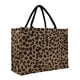 thumbnail image 1 of Bolsa de Playa Hibala de Paja Tejida Hecha a Mano con Estampado de Leopardo, 1 of 6