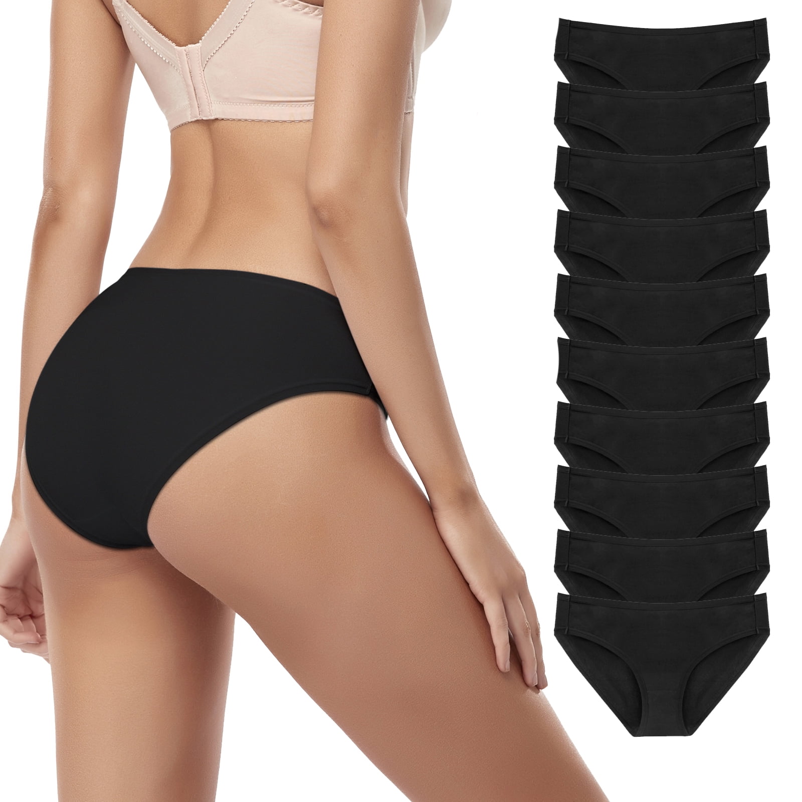 Premium 100% Cotton 1x 3x 6x 12x Ladies Women Girls Bikini Briefs Soft Underwear