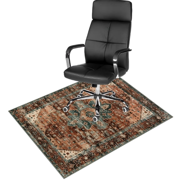 LAMIRO Home Office Chair Mat For Hardwood Floor,31.5"X47.3" Office Chair Rug Protector For Rolling Chair,Computer Gaming Chair Mat,Low Pile Carpet Floor Chair Mat-Style4