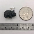 thumbnail image 5 of Black Obsidian Pig Pendant Necklace |Semi Precious Stone Jewelry|Silver Pendant|, 5 of 8