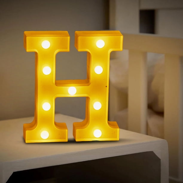 Letreros Led Con Letras, Alfabeto a Pilas, 16 Colores, Control Remoto, Letrero Personalizado Con Nombre, Para Decoracin Del Hogar, Bodas, Navidad Y Cumpleaos, Letras Luminosas, Ukhbmc