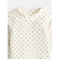 thumbnail image 2 of Wonder Nation Toddler Girls Lettuce Trim Mock Neck Tee with Long Sleeves, Sizes 18M-5T, 2 of 3