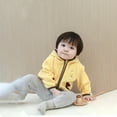 thumbnail image 2 of Utlike Girls Hoodies Sweatshirt Toddler Autumn Winter Dinosaur Hooded Coat Jacket Sweatshirt Skin-Friendly Top Activewear Yellow 6-12 Months, 2 of 4