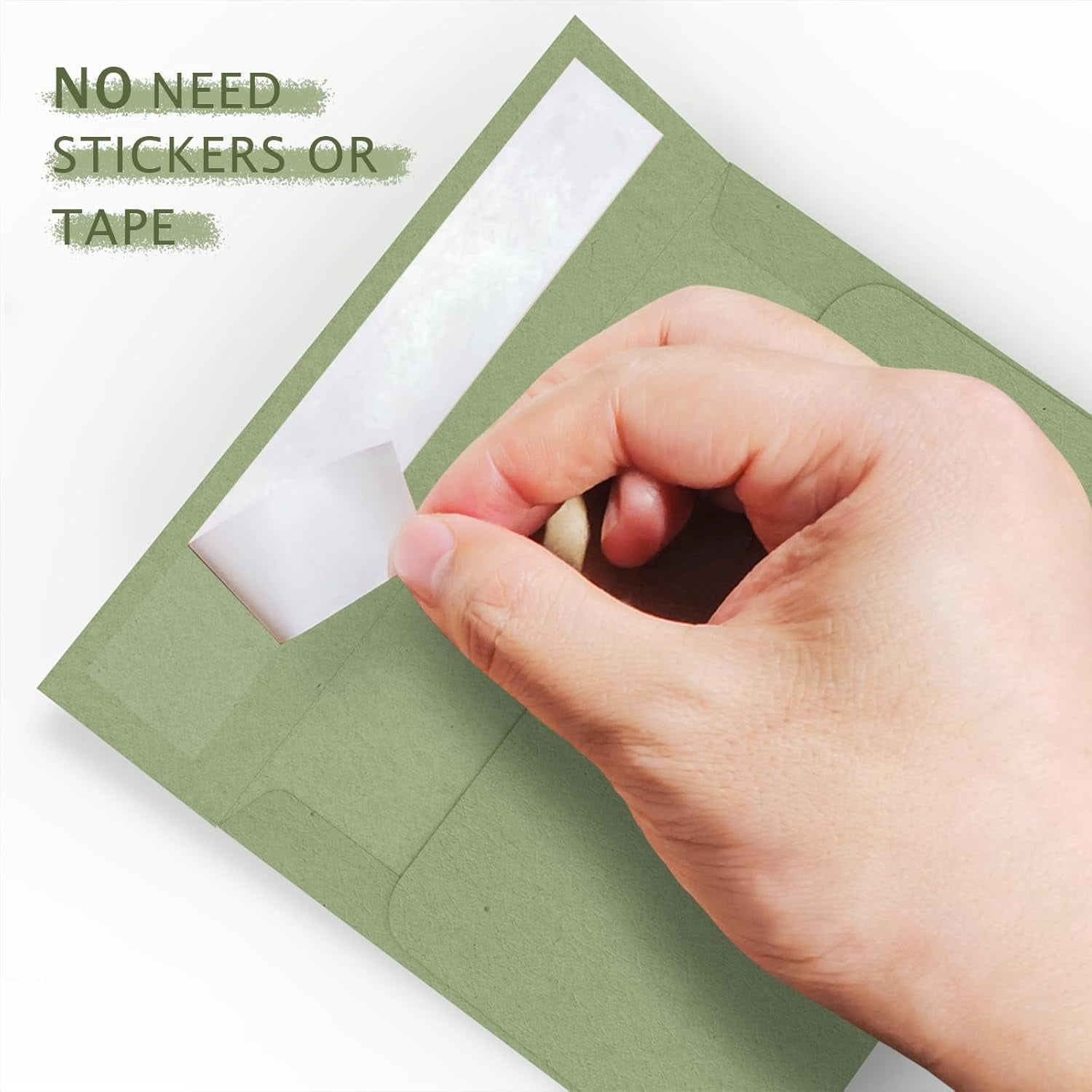 100 Pack A2 Sage Green Envelopes, 4.375 x 5.75 Greeting Card Envelopes 120 GSM, Self Seal Printable for 4.25 x 5.5 Cards, Photos, Invitations, Weddings, Graduation, Baby Shower
