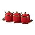 thumbnail image 1 of Wosthever Práctico juego de tarros de especias para acceder fácilmente y agarrar los tarros de almacenamiento de condimentos favoritos. Organizadores de utensilios de cocina rojo chino, 1 of 6