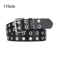 thumbnail image 4 of Jumpingount Cintura vaquera anticorrosión para mujer con hebilla de aleación, cinturón Punk para Pin, cinturón de PU atemporal, negro, 115cm Type3 NO3, 4 of 6