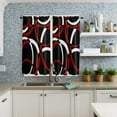 thumbnail image 4 of Geometric Circle Modern Art Red Curtain Home Decoration Living Room Short Curtains Window Treatments For Kitchen Bedroom, 4 of 6