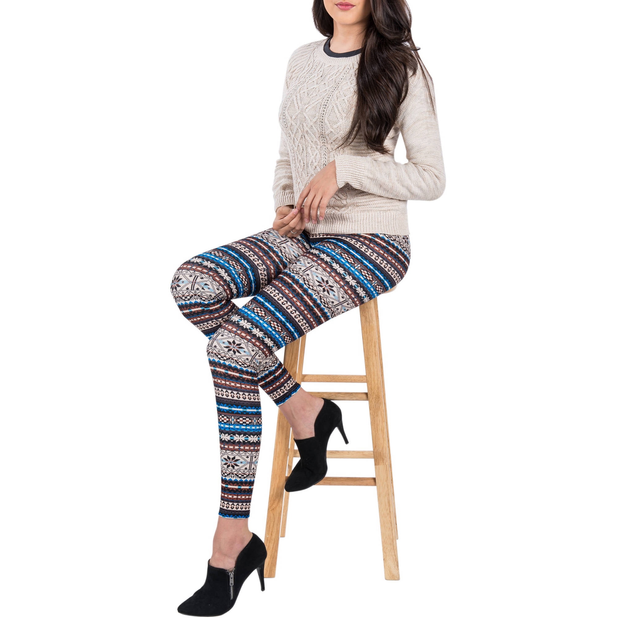 Women's Glacial Design Full Length Stretchy Leggings