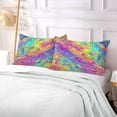 thumbnail image 5 of Rainbow Tie-dye Plush Pillow Cases Standard Size Ultra Soft Warm Pillowcases with Zipper 20"x26", 5 of 9