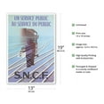 thumbnail image 2 of A Public Service at the Service of the Public (Un Service Public Au Service Du Public) - Vintage SNCF French Railway Poster by Paul Colin c.1947 - Master Art Print (Unframed) 13in x 19in, 2 of 4