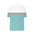 thumbnail image 4 of GaThRRgYP Women's Short Sleeve Tops for Summer Casual Look,Women Fashionable and Comfortable Fashion Casual Button V-Neck T-shirt Loose and Elastic Non Positioning Printing Top Light Blue XL, 4 of 6