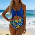 thumbnail image 2 of Levmjia Women's One Piece Swimsuit Fashion Print High Waisted Elegant Tummy Control Bathing Suit With Pads Slim Fit Beach Vacation Swimming Pool, 2 of 5