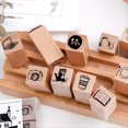 thumbnail image 2 of Juego de 9 Sellos de Madera con Diseño de , Ideal para Planificadores, Álbumes de Recortes y Calendarios. A, 2 of 5